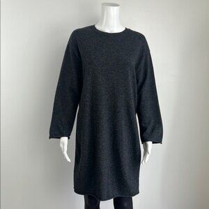 ACHRO Wool Blend Tunic with Side Slits - M